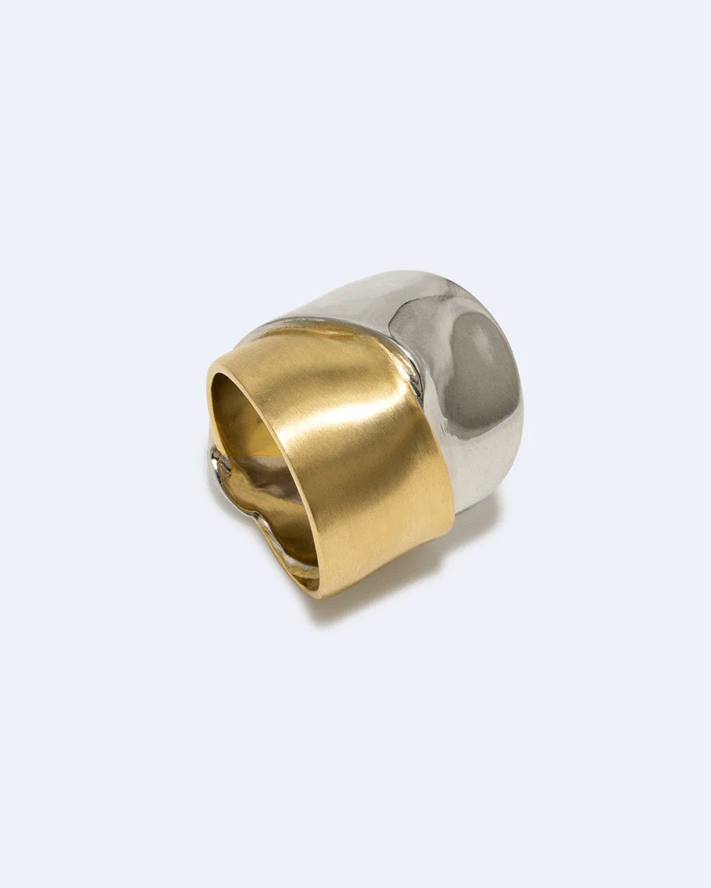 Completedworks Ribbon bague argent recyclé vermeil doré