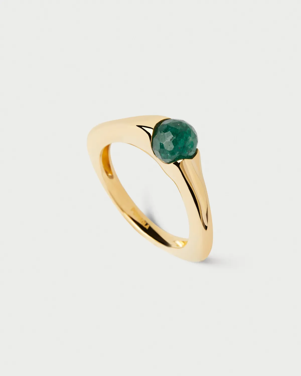 PDPAOLA Oasis bague solitaire aventurine verte