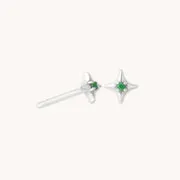 Astrid & Miyu White Topaz chaîne oreille or blanc