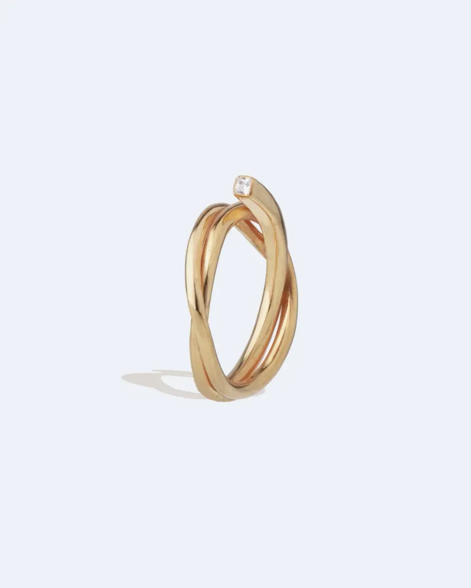 Completedworks Archaeology bague diamant or jaune 18ct