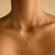 Astrid & Miyu Star collier or blanc topaze blanche