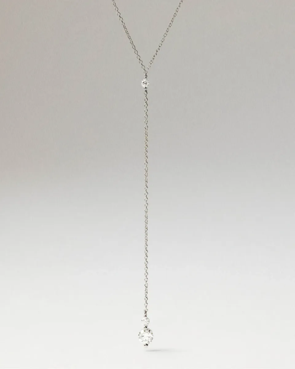 PDPAOLA Aria Diamonds collier or blanc diamants