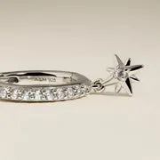 Astrid & Miyu Twilight Star créoles argent pavé