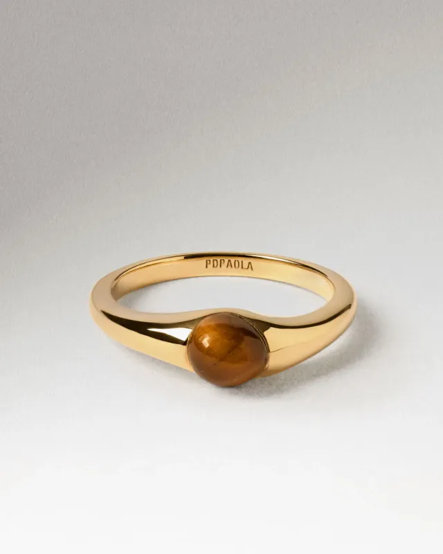 PDPAOLA Orion Tiger Eye bague œil de tigre