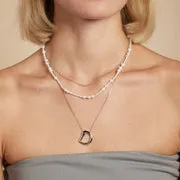 Astrid & Miyu D Initial Bold collier argent initiale D