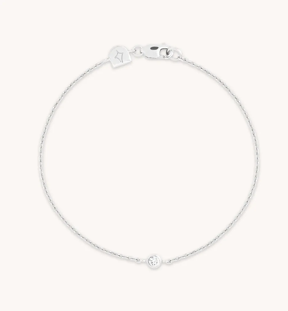 Astrid & Miyu Essential Crystal Charm bracelet argent cristal