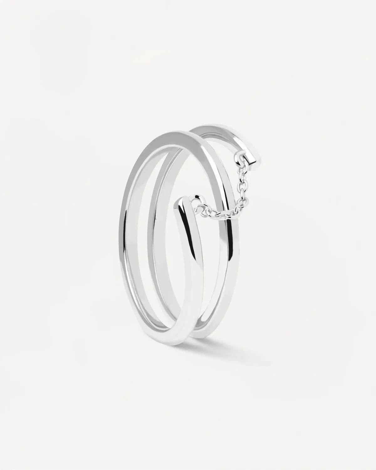 PDPAOLA Essentials Giro bague argent zirconia taille 8-18