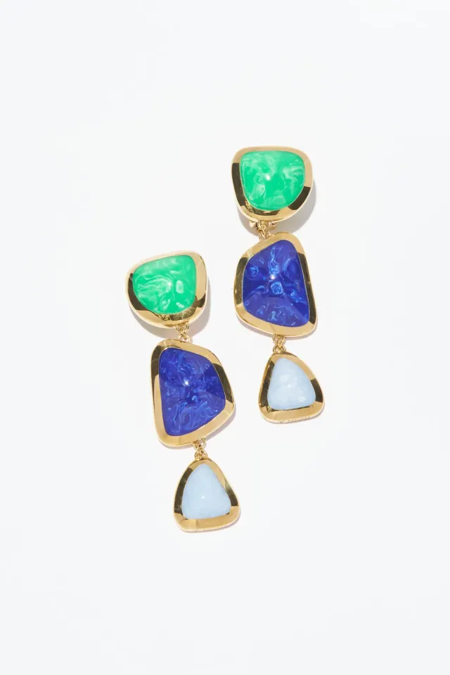 Philippe Ferrandis Riviera boucles d'oreilles clips dorées
