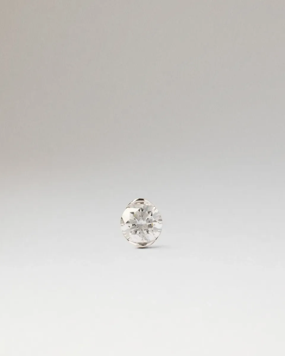 PDPAOLA Grace puce or blanc diamant unitaire