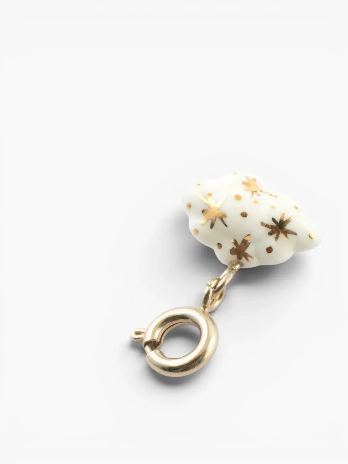 Nach Bijoux nuage blanc doré charms porcelaine Mix Match