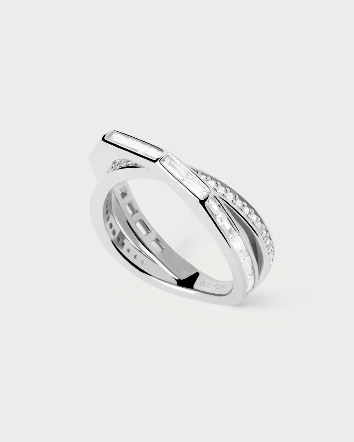 PDPAOLA Olivia bague argent zirconia blanc 6 mm