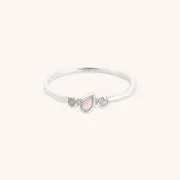Astrid & Miyu Molten Band bague anneau or blanc fondu