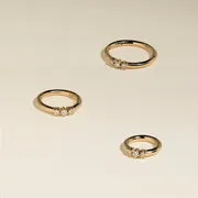 Astrid & Miyu Diamond Triology anneau piercing or massif