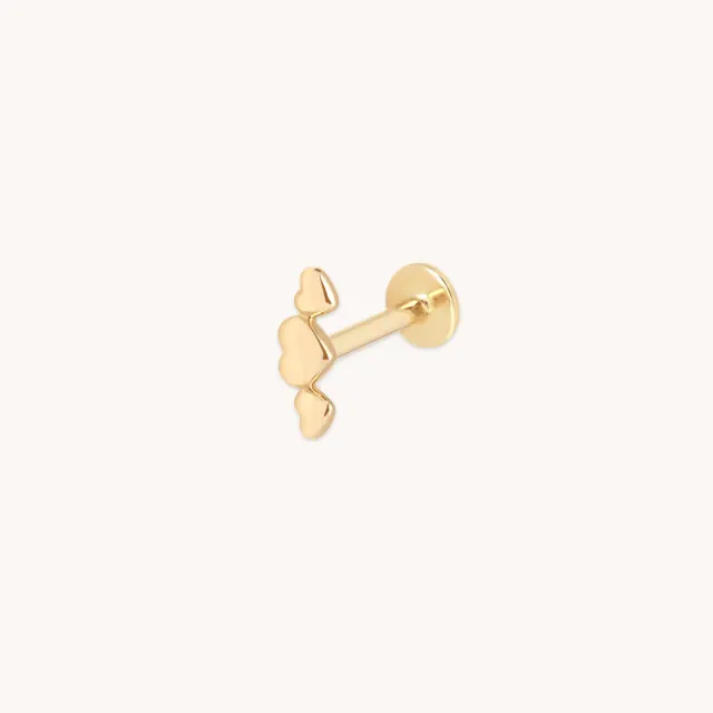 Astrid & Miyu Heart Cluster piercing cœur or massif