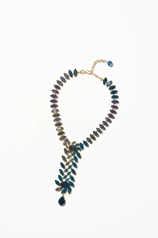 Philippe Ferrandis Paris by Night collier cravate bleu cristal