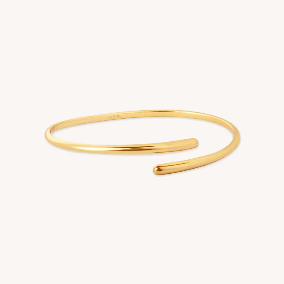 Astrid & Miyu Twist Cuff jonc bracelet doré torsadé