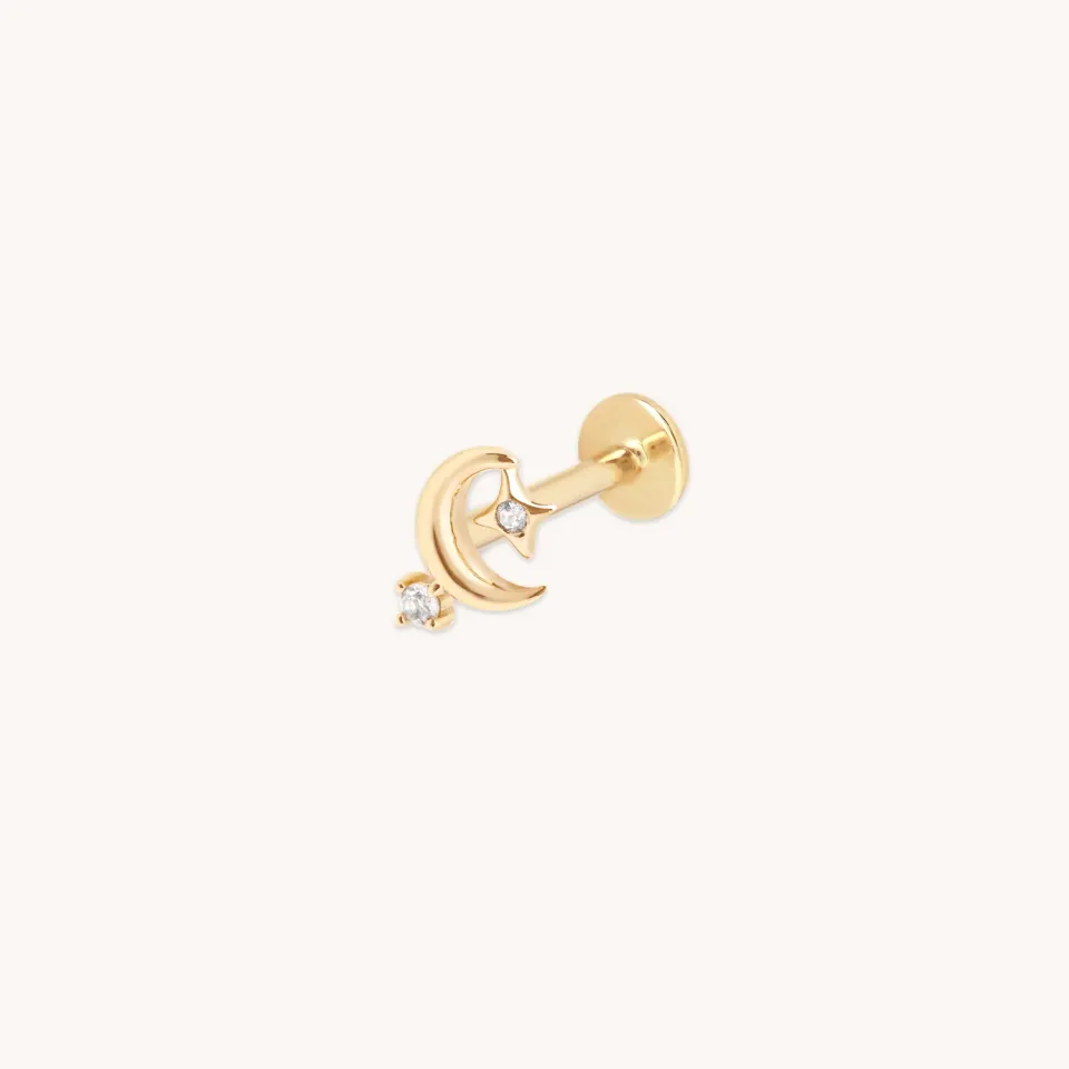 Astrid & Miyu Celestial Moon piercing or massif lune