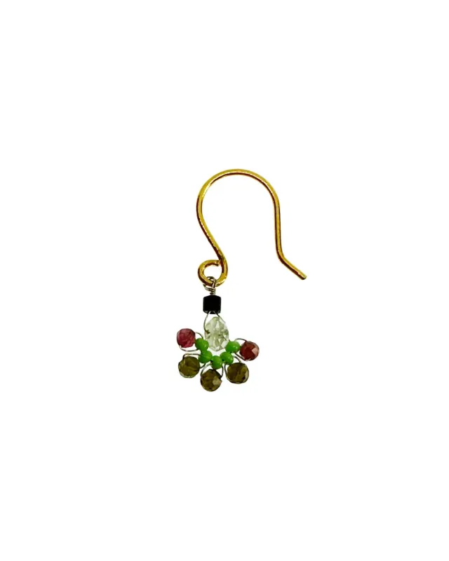 Le Fourbi de Capucine Lalou boucles d’oreilles grenat quartz