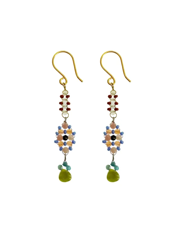 Le Fourbi de Capucine N40 boucles quartz préhnite 5 cm