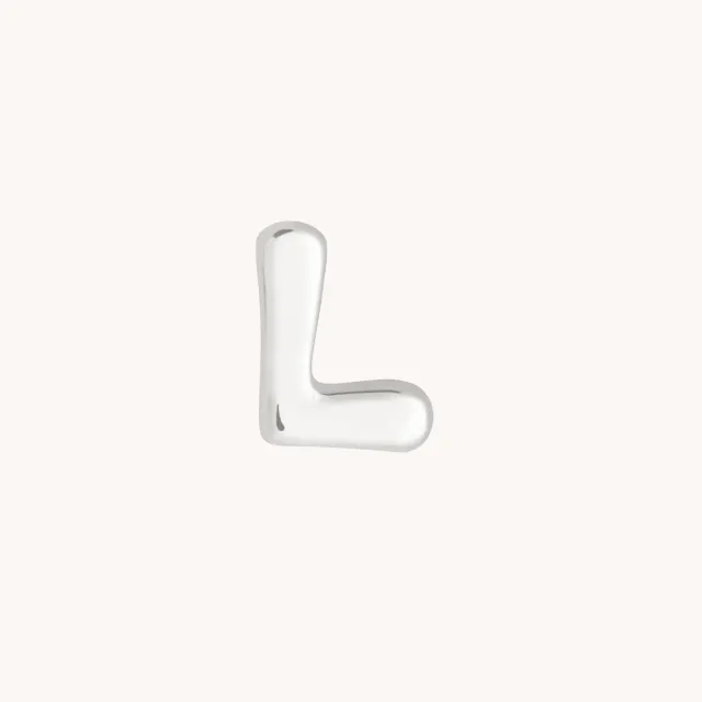 Astrid & Miyu L Initial Click Charm breloque or blanc L