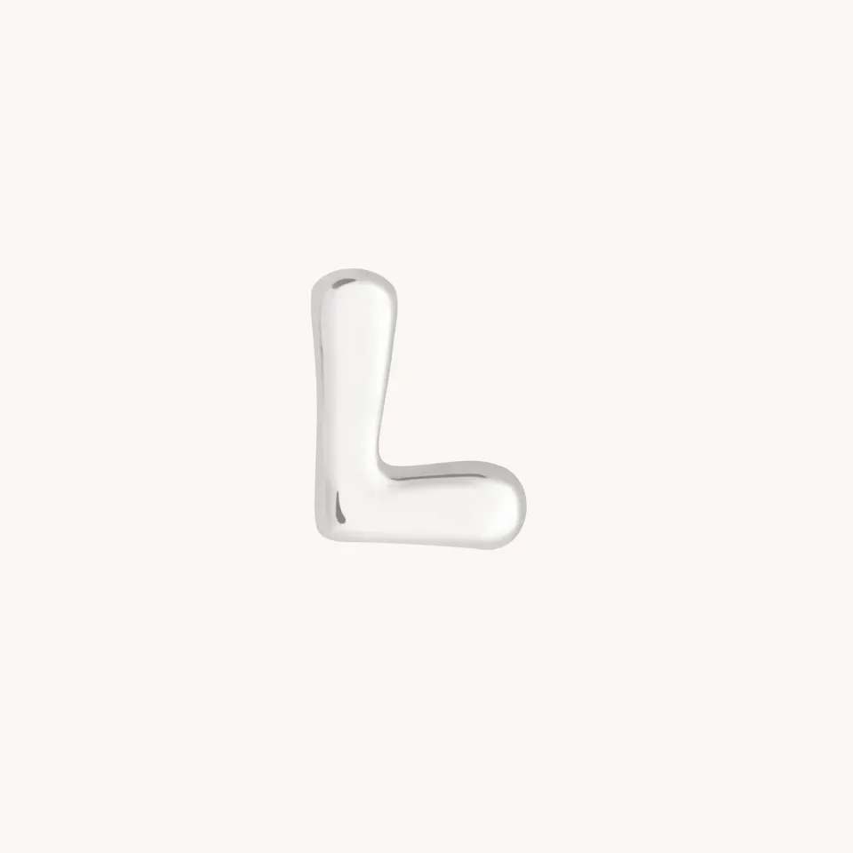 Astrid & Miyu L Initial Click Charm breloque or blanc L