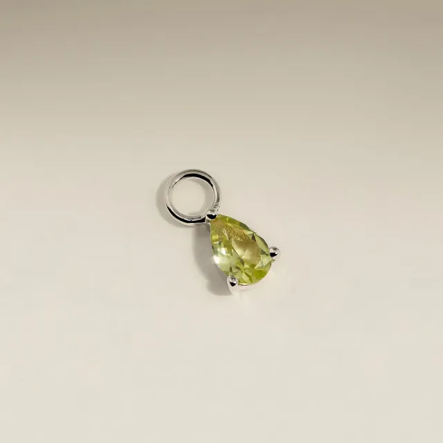 Astrid & Miyu Peridot August charm péridot or blanc