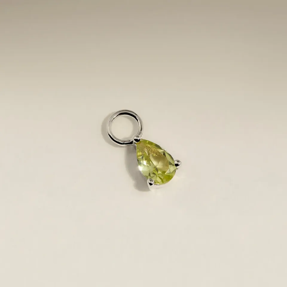 Astrid & Miyu Peridot August charm péridot or blanc