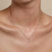 Astrid & Miyu Initial Pavé R collier doré zircons