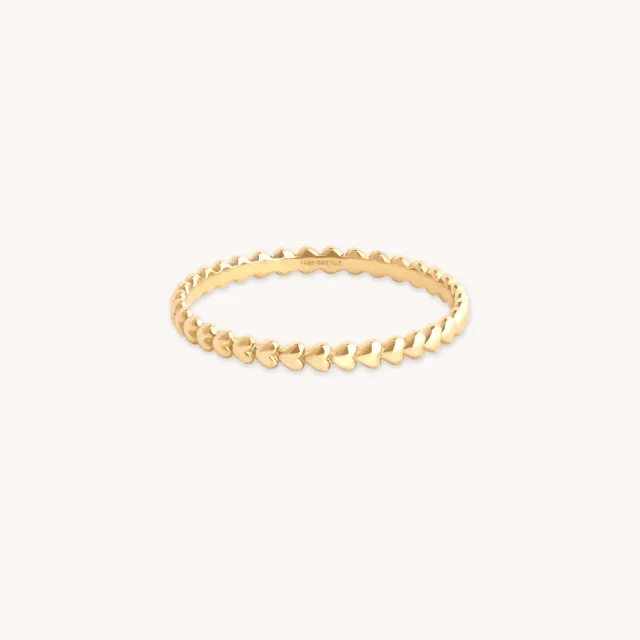 Astrid & Miyu Heart Band bague or massif cœur