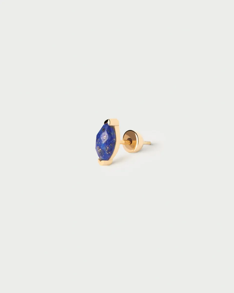PDPAOLA Nomad Lapis Lazuli mono boucle d’oreille plaqué or