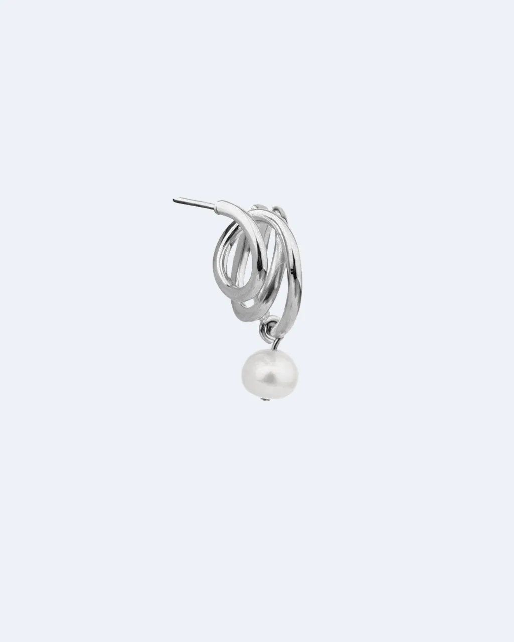 Completedworks Flow mono boucle d'oreille perle argent