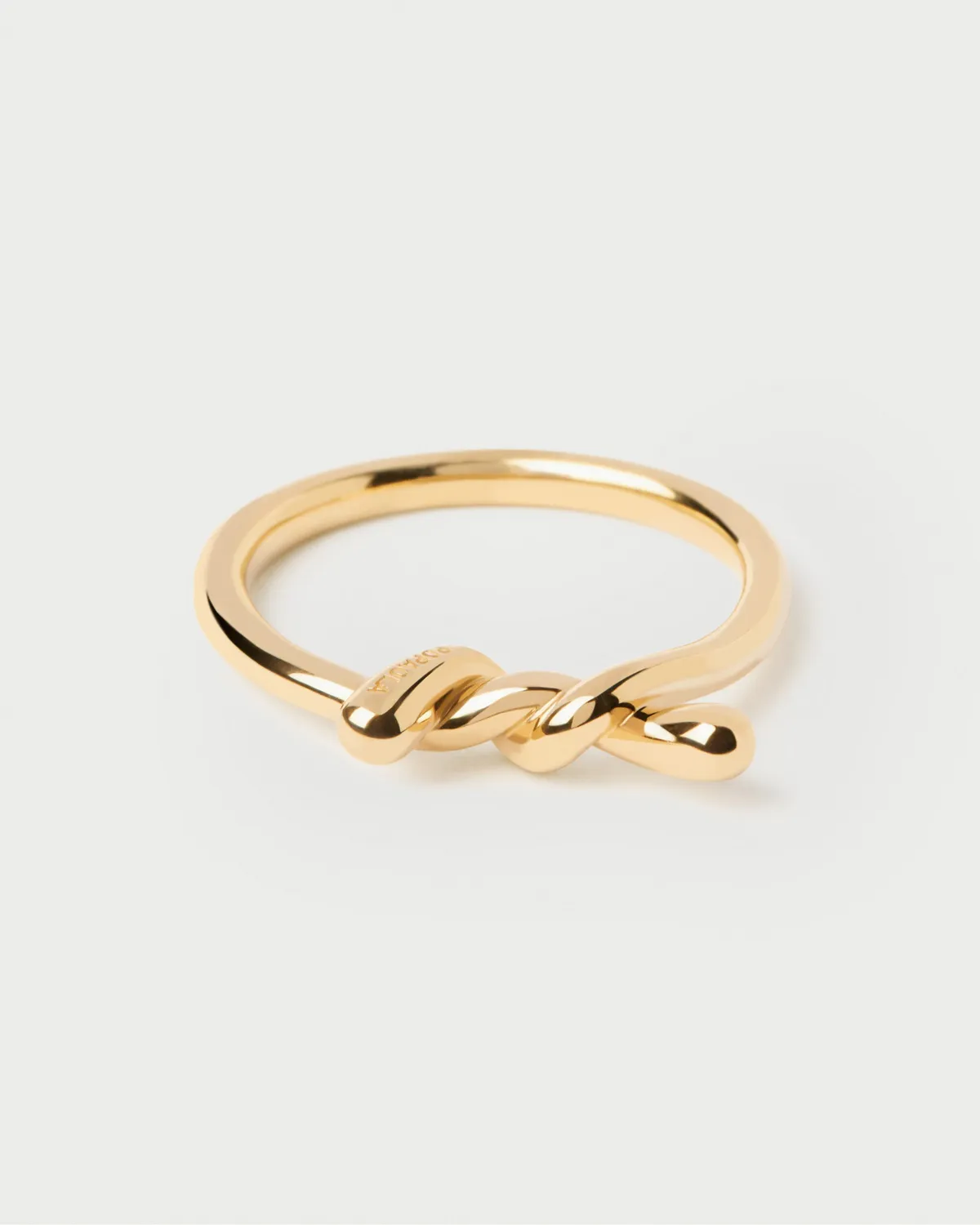 PDPAOLA Twist bague dorée fine 2 mm
