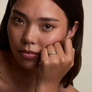 Astrid & Miyu Wave Crystal bague argent cristal ondulé