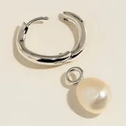 Astrid & Miyu Serenity Pearl créoles perle argenté