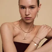 Astrid & Miyu Hardware T-Bar pendentif collier doré barre