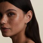 Astrid & Miyu Citrine November charm d’oreille or blanc pierre