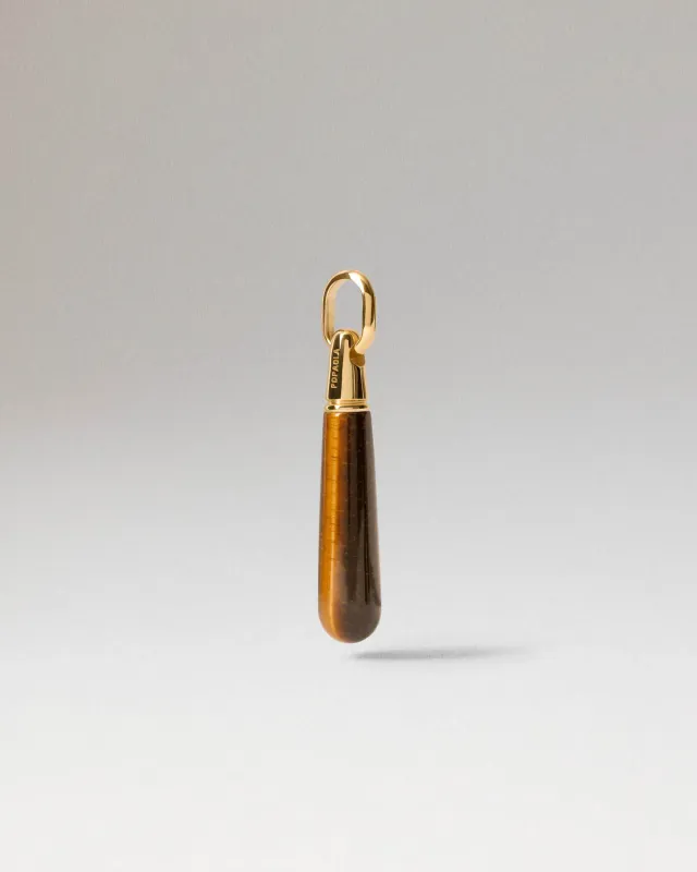 PDPAOLA Tiger Eye pendentif œil de tigre large