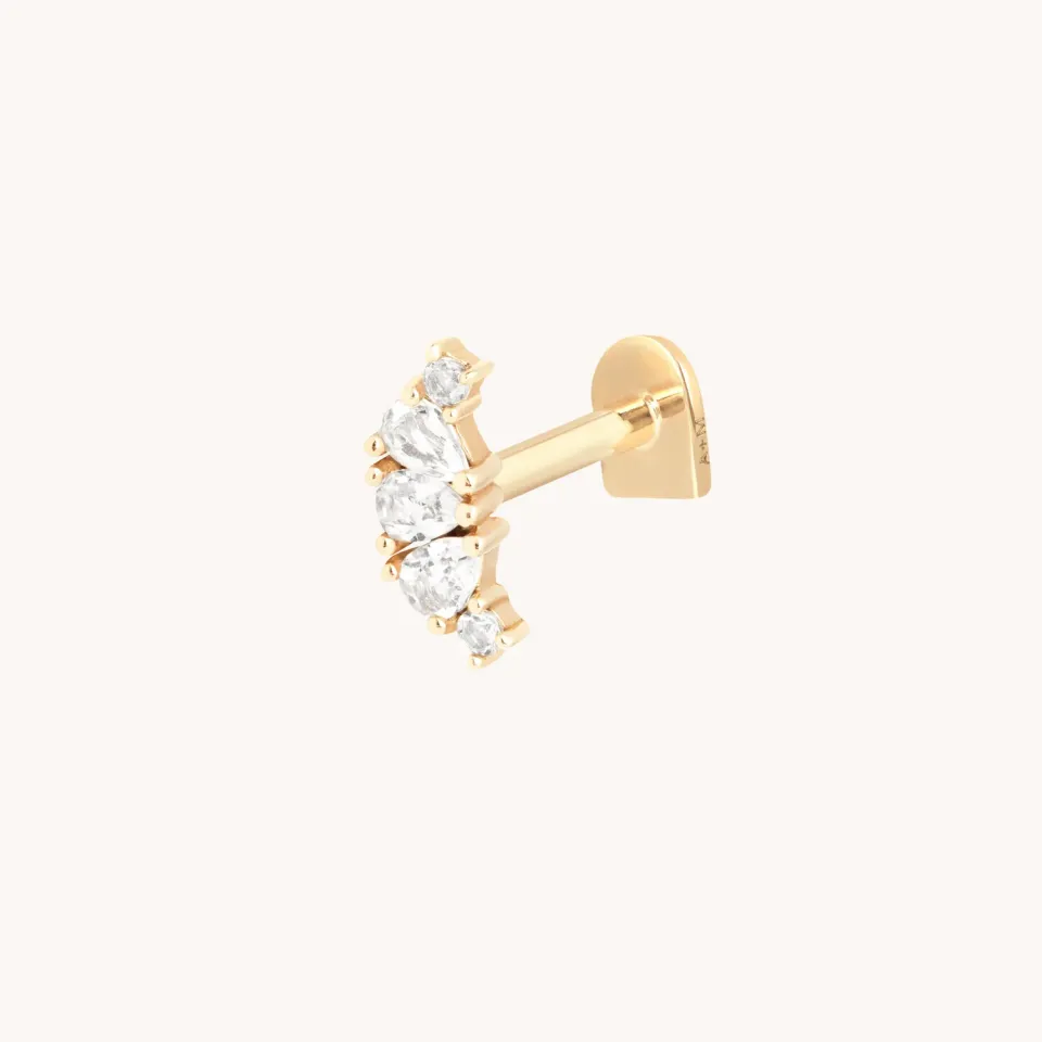 Astrid & Miyu Topaz Triple Pear piercing grappe or massif