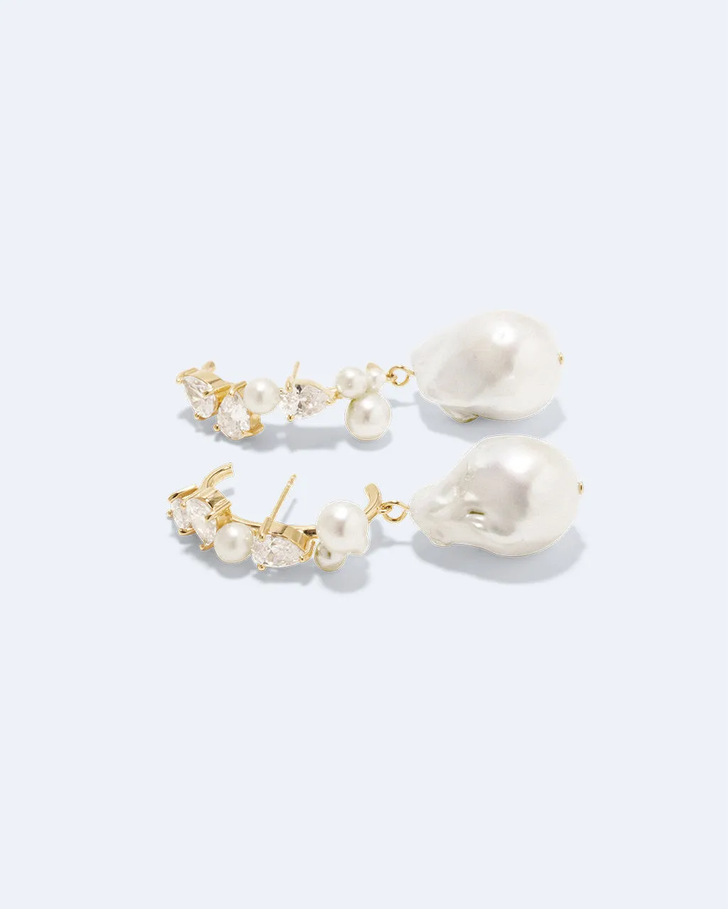 Completedworks Eze-eh boucles d'oreilles perle topaze vermeil