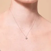 Astrid & Miyu April White Topaz Birthstone collier or blanc massif
