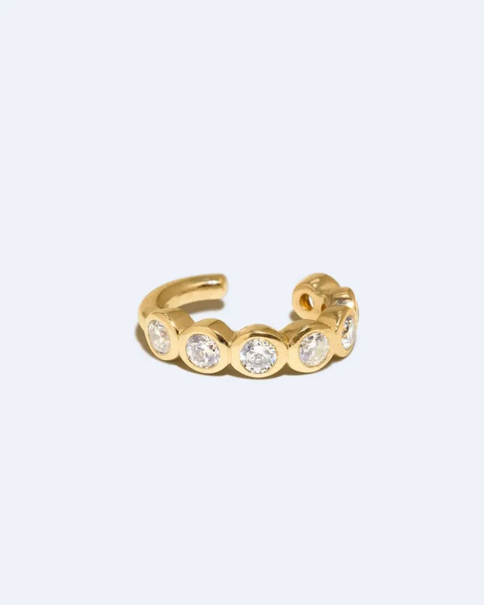 Completedworks Arc ear cuff zirconia vermeil or
