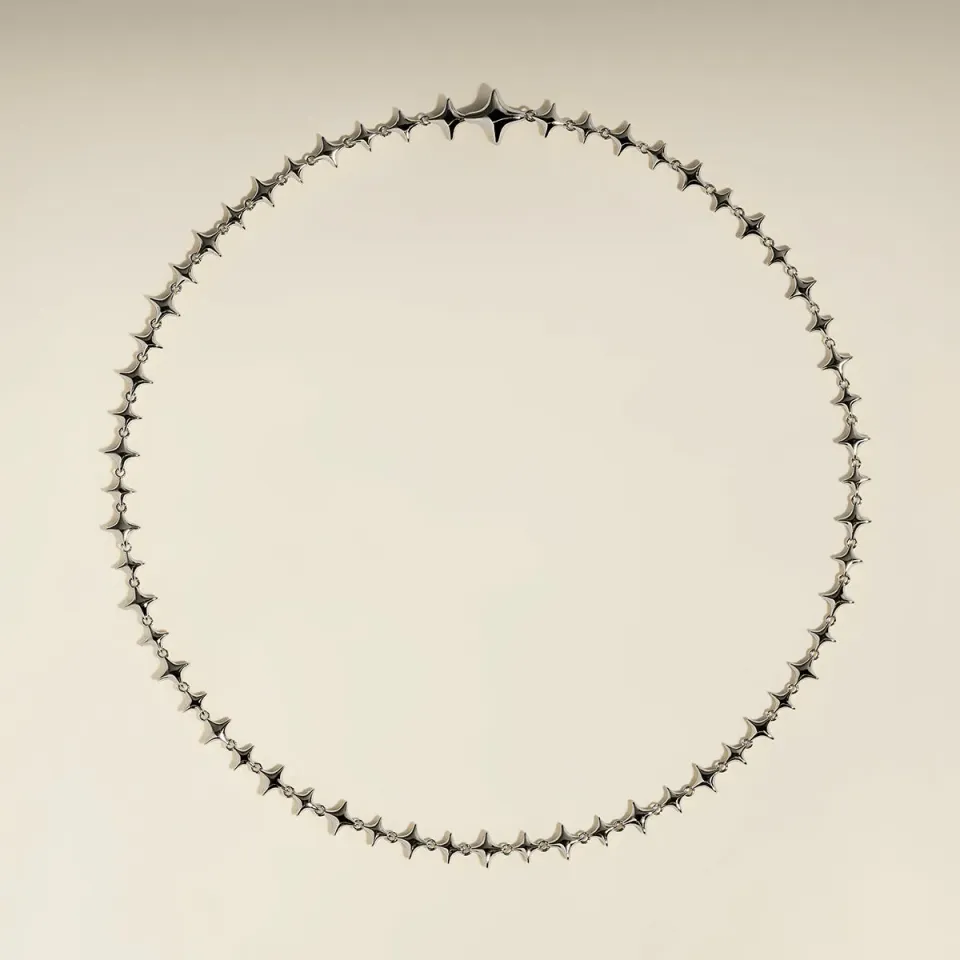 Astrid & Miyu Cosmic Star Chain collier argent étoile