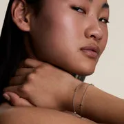 Astrid & Miyu Starfish bracelet double chaîne argent étoile