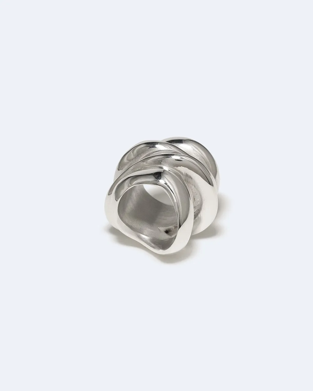 Completedworks Off-World bague plaqué platine sculptée