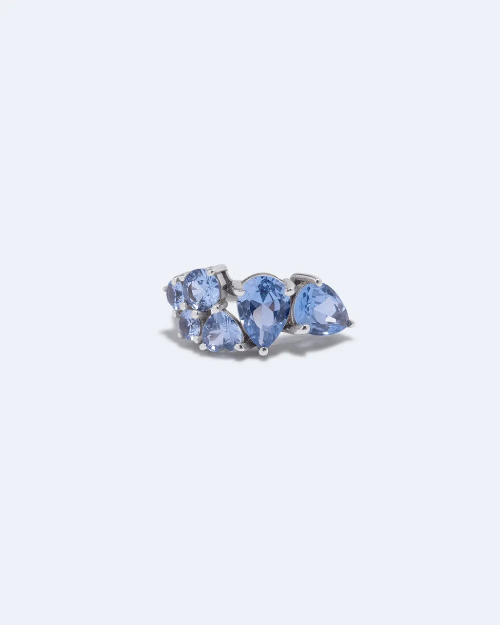 Completedworks Bolt from the Blue manchette oreille argent spinelle bleue