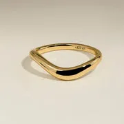 Astrid & Miyu Wave Crystal bague or vague cristal