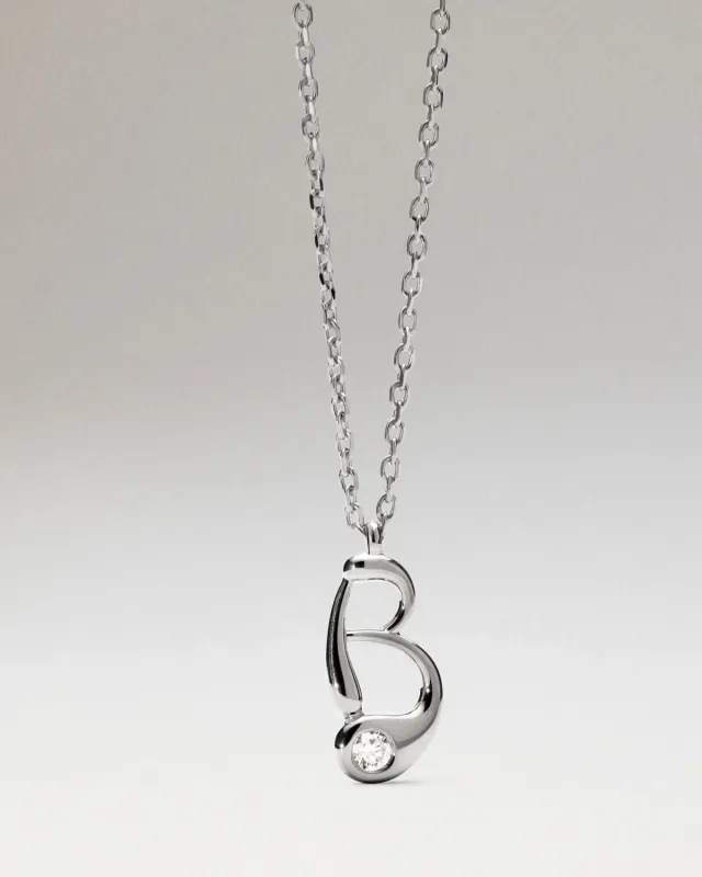 PDPAOLA collier initiale B argent lettre 40-50 cm