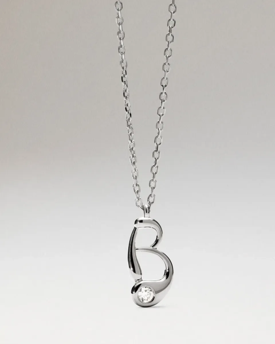 PDPAOLA collier initiale B argent lettre 40-50 cm