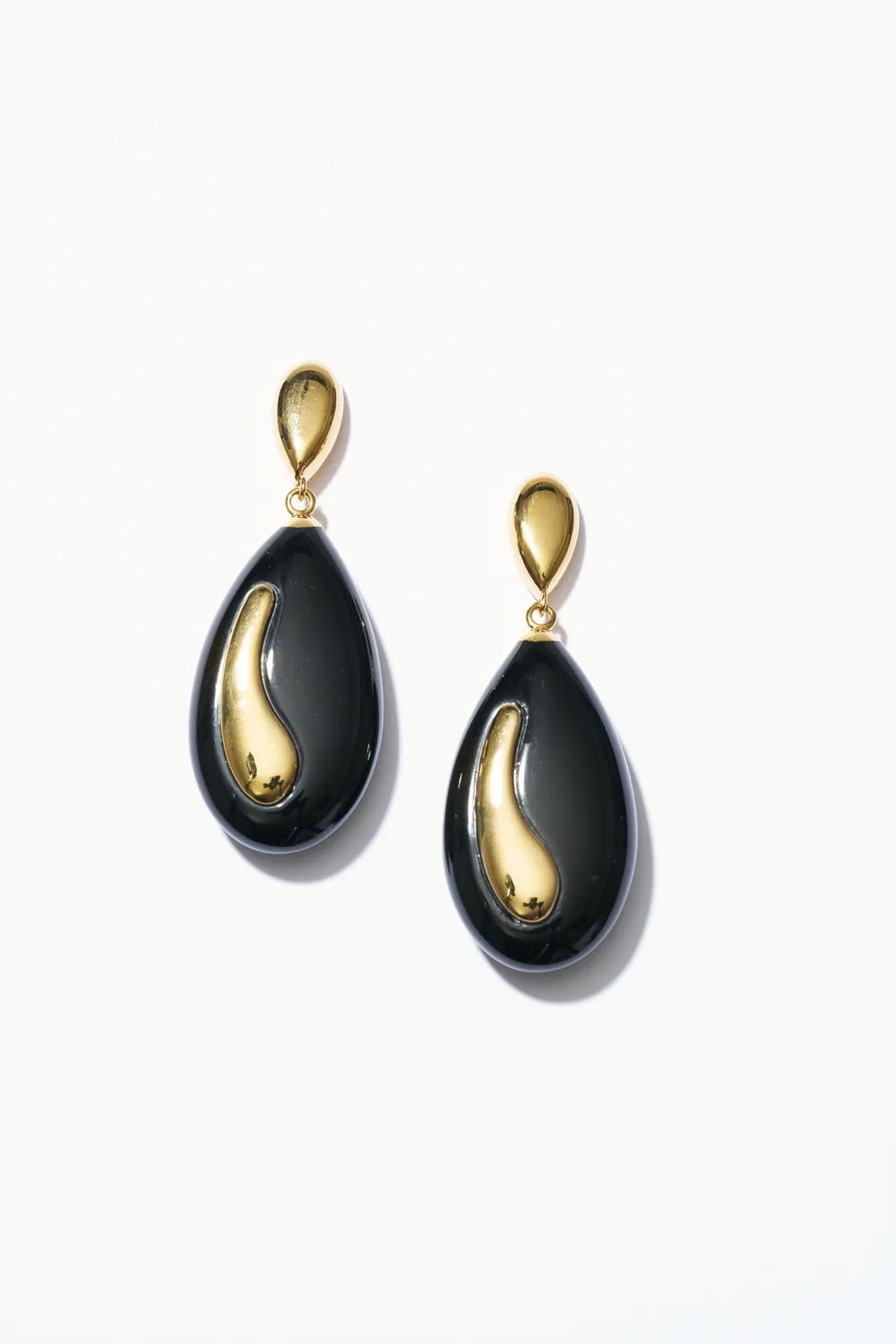 Philippe Ferrandis Baléares boucles goutte d’or doré noir