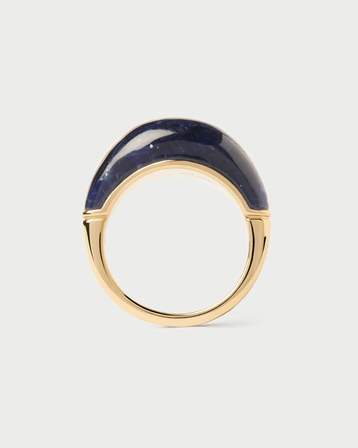 PDPAOLA Cosmos bague sceau sodalite bleue argent doré